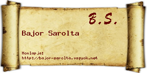 Bajor Sarolta névjegykártya