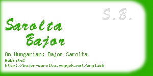 sarolta bajor business card